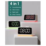 BABELIO White Noise Sound Machine & Alarm Clock, 17 Smoothing Sounds, 9 Night Light, Sleep Timer, 16-Level Volume Control, 4-in-1 Gentle Wake up White Noise Machine for Sleeping, Adults, Kids, Baby