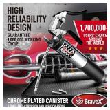 Bravex Heavy Duty Professional Pistol Grip Grease Gun 6000 PSI - 18 inch Flex Hose