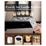 Homemory 12Pack Timer Remote Control Flameless LED Votive Candles, 1.5" x 1.6" Long Lasting Battery Operated Tea Light, Electric Fake Candles in Warm White for Wedding, Festival Celebration Decor