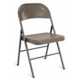 Lot of 8 Mainstays Taupe Steel Chair - Bid Price is per Chair