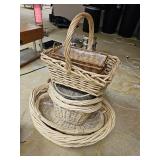 Decorative Wicker Like Food Service Baskets