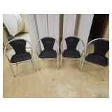 Set of 4 Stackable Outdoor Dining Chairs