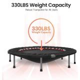 BCAN 40" Foldable Mini Trampoline Max Load 330lbs, Fitness Rebounder, Exercise Trampoline for Adults Indoor/Garden Workout