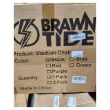 BRAWNTIDE Wide Stadium Seat - Extra Thick Cushion, Great Back Support, Lightweight Chair, Multiple Storage Pockets, Compact, Ideal for Sporting Events