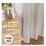 Curtains 72 inch Long 2 Panels for Living Room, Tan Blackout Curtains Thermal Insulated Draperies, Heat and Full Light Blocking Panels for Bedroom