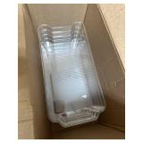 HOOJO Refrigerator Organizer Bins - 5pcs Clear Plastic Bins For Fridge, Freezer, Kitchen Cabinet, Pantry Organization, BPA Free Fridge Organizer, 12.5" Long, Clear