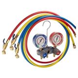 Yellow Jacket 49868 Titan 2-Valve Test and Charging Manifold Degrees F, psi Scale, R-22/404A/410A Refrigerant, Red/Blue Gauges *Retail $261