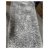 Yimobra Luxury Bathroom Rugs, 47x24, Extra Soft Chenille Mats for Bathroom Non Slip, Fluffy Long Matts for Tub, Plush Shaggy Carpet Runner, Water Absorbent, Machine Washable, Light Gray & Dark Gray