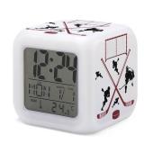 XUWU Hockey Ball Alarm Clock for Kids 7 LED Color Changing Wake Up Clock Home Decor Alarm Clock for Boy Girl Bedroom Digital Alarm Clock with Temperature Display Retail $14.99