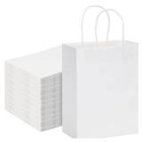 Moretoes White Paper Bags with Handles 110pcs, 8x4x10 Inch Bags, Medium Sizes Gift Bags for Small Business Shopping Retail Birthday Wedding Sacks, Party Favor Bags Retail $29.99