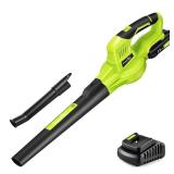 SnapFresh Cordless Leaf Blower - 20V Electric Leaf Blower with 2.0 Ah Battery and Charger - Lightweight 2-Speed Leaf Blower for Lawn Care and Yard/Garden/Patio Cleaning Retail $53.06