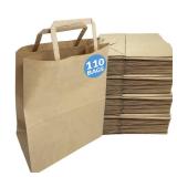 Reli. 110 Pack | 8"x4.5"x10.25" | Brown Paper Bag w/Handles | Kraft Paper Gift Bags/Shopping Bags | Small Paper Bags in Bulk | Gifts, Retail, Merchandise, Shopping Bags Retail $34.02