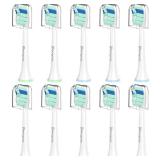 Replacement Toothbrush Heads for Philips Sonicare Replacement Heads, Brush Head Compatible with Phillips Sonicare Electric Toothbrushes C2,4100,C1,C3,A3,W,for Philips Sonic Care Brush(Snap-On),10 Pcs