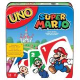 Mattel Games UNO Super Mario Card Game, Video Game Themed Travel Game in Collectible Storage Tin with Special Rule (Amazon Exclusive)