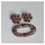 Vintage Clip-on Earrings & Brooch