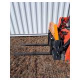 Unused Wolverine Skid Steer Pallet Forks Hydraulic Adjustable | PFA-11-3300G