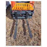 Unused Wolverine Skid Steer Pallet Forks Hydraulic Adjustable | PFA-11-3300G