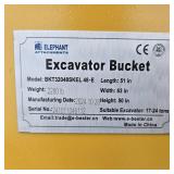 Unused 2025 Elephant Excavator Bucket | Suitable for Cat320 or 17-24ton Excavators | BKT32048SKEL 48-E