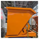 Unused 2023 Greatbear Self Dumping 1 Cubic Yard Hopper Equipment Attachment.Details:forklift pockets. | Orange