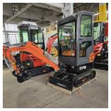 Unused LADYS Mini Excavator | DY18 | Cab/AC | Orange