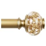 Usfook 1 Inch Gold Curtain Rod for Windows 72 to 144 Inches