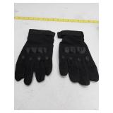 Touch Screen Anti-Skid Full Finger Tactical Gloves - Black - L