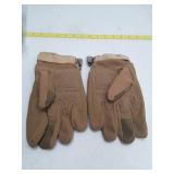 Touch Screen Anti-Skid Full Finger Tactical Gloves - Khaki - L