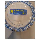 Disposable Paper Plates 10" - Blue Plaid - 24ct - up&upâ¢