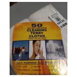 50 Pack 12x12" Cleaning Terry Cloths