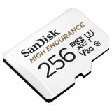 SanDisk 256GB High Endurance Video microSDXC Card with Adapter for Dash Cam and Home Monitoring systems - C10, U3, V30, 4K UHD, Micro SD Card - SDSQQNR-256G-GN6IA