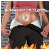 KUMAYES Sauna Sweat Pants for Women High Waist Slimming Shorts Compression Thermo Workout Exercise Body Shaper Thighs Black****2XL***