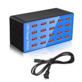 USB Charger Station,20-Port 100W/20A Multiple USB Charging Station,Multi Ports USB Charger Charging for Smartphones Tablets and Other USB Devices.