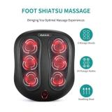 Nekteck Foot Massager with Heat, Shiatsu Heated Electric Kneading Foot Massager Machine for Plantar Fasciitis, Built-in Infrared Heat Function and Power Cord (Black)