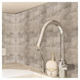 Art3d 102-Piece Peel and Stick Wall Tile for Kitchen Backsplash, Bathroom, Fireplace, 3in. x 6in. Stick on Subway Tile Stone Beige