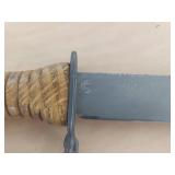 Hand Made Damascus Steel Knife with Wooden Sheath