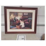 Doctoring Dad framed print - signed