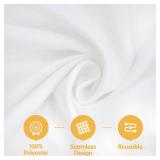 BRILLMAX 8 Pack White Round Tablecloths 90 Inch - Circle Bulk Linen Polyester Fabric Washable Table Clothes Cover for Wedding Reception Banquet Birthday Party Buffet Restaurant