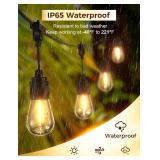 XMCOSY+ 120FT Outdoor String Lights Waterproof - LED Patio Hanging Lights for Outside Porch Backyard Gazebo Garden, Commercial Grade 42 Edison Bulbs