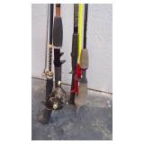 used 5 lot of fishing poles - baitcast