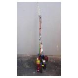 used 6 lot of fishing poles - kids poles - Snoopy - Dora and more