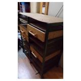 Work cabinet / Art bench - steel frame - wood drawers