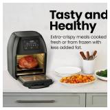 $100 CHEFMAN Air Fryer+ Rotisserie, 10L, Black.