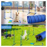 $90 11-Piece Dog Agility Course, 8 Wave Poles