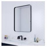 $75 Black Bathroom Mirror, 24 x 32 Inch