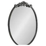 $100 Kate and Laurel Arendahl Ornate Oval Wall Mirror, 18 x 24