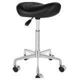 $90 Kaleurrier Swivel Saddle Stool, Hydraulic, No Back, Black.