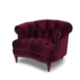 Jennifer Taylor Home La Rosa 42 Victorian Tufted Upholstered Living Room Accent Chair Burgundy - Retail: $883.8