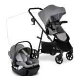 Britax Willow Brook Baby Travel System with Infant Car Seat and Stroller - Graphite Glacier - Retail: $449.99