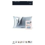 Kitsch Satin Pillowcase with Zipper for Hair & Skin, Softer Than Silk Pillow Cases Queen, Smooth Pillow Covers, Machine Washable, Wrinkle-Free, Cooling Satin Pillow Cases Standard Size 19x26 Haze Blue