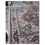 170 in by 122 in Heriz oriental rug needs cleaned